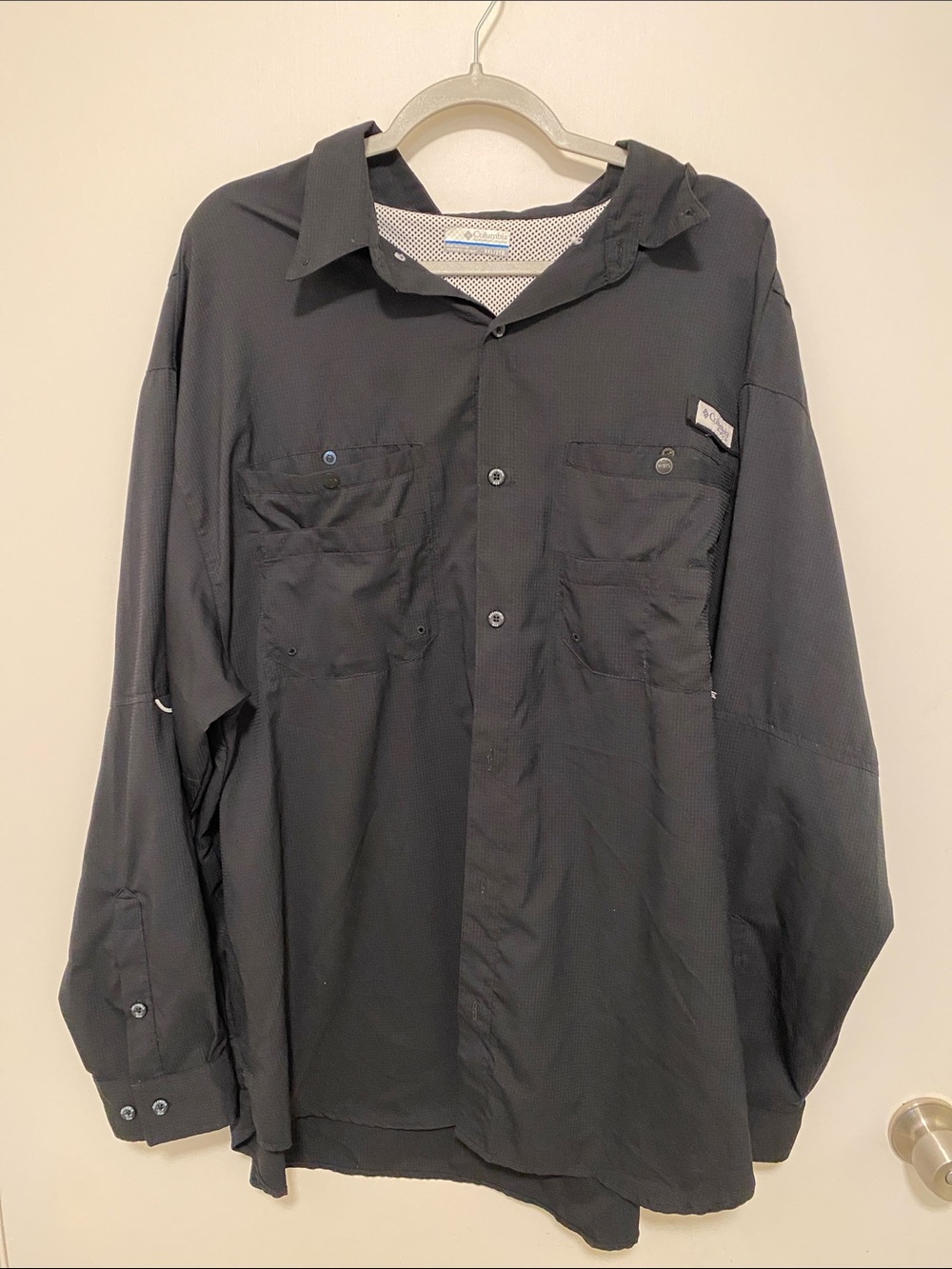 Columbia PFG Black Long Sleeve Button Down Shirt XXL